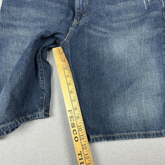 Levis 569 Mens 36 Loose Fit Jeans Shorts Blue Wash Jorts Skater Baggy Streetwear - Picture 4 of 8